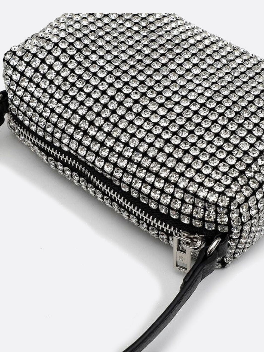 Elegant Rhinestone Shoulder Bag - in Silver | Arvea Bags