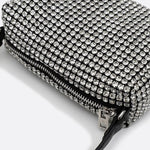 Elegant Rhinestone Shoulder Bag - in Silver | Arvea Bags