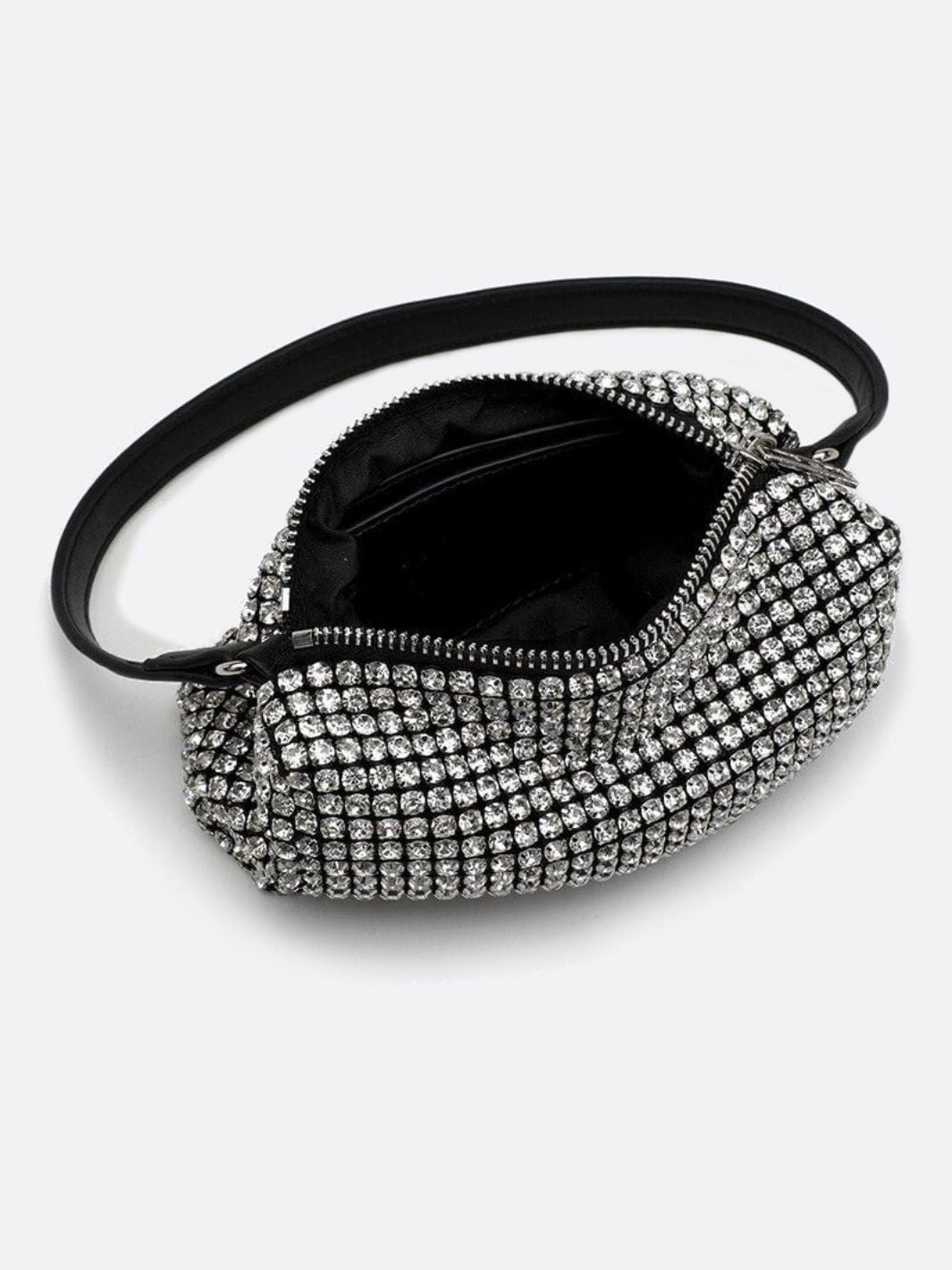 Elegant Rhinestone Shoulder Bag - in Silver | Arvea Bags