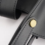 Elegant Structured Tote Bag with Front Pouch Detail - in Black | Arvea Bags