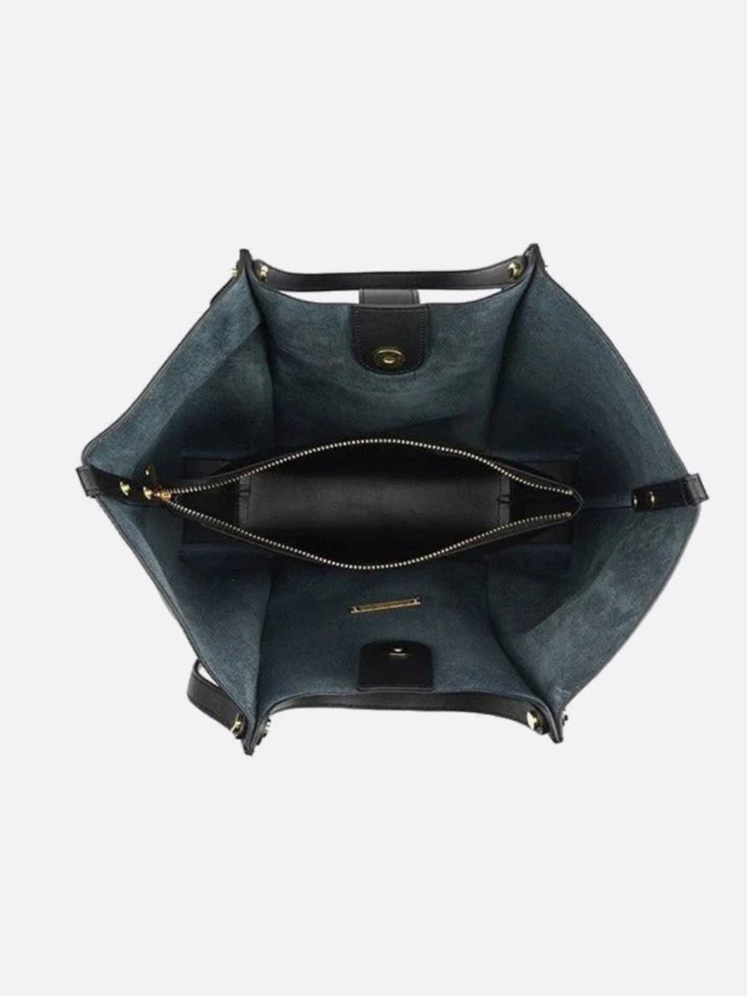 Elegant Structured Tote Bag with Front Pouch Detail - in Black | Arvea Bags