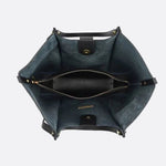 Elegant Structured Tote Bag with Front Pouch Detail - in Black | Arvea Bags