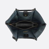 Elegant Structured Tote Bag with Front Pouch Detail - in Black | Arvea Bags