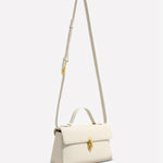 Elegant Vegan Leather Crossbody Bag – Compact Handbag with Removable Strap - in Black | Arvea Bags