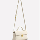 Elegant Vegan Leather Crossbody Bag – Compact Handbag with Removable Strap - in Black | Arvea Bags
