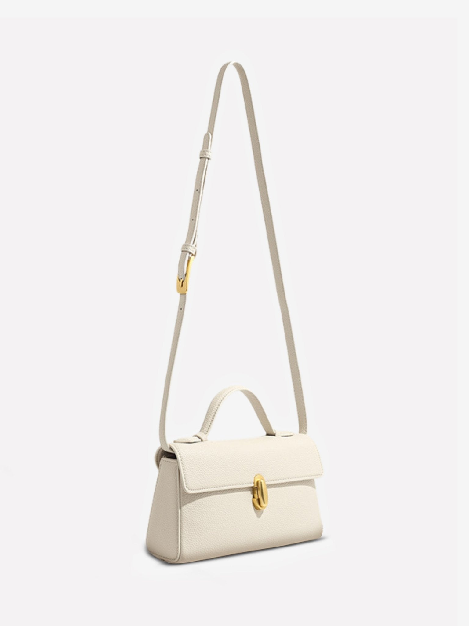 Elegant Vegan Leather Crossbody Bag – Compact Handbag with Removable Strap - in Black | Arvea Bags