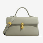Elegant Vegan Leather Crossbody Bag – Compact Handbag with Removable Strap - in Gray | Arvea Bags