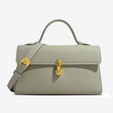 Elegant Vegan Leather Crossbody Bag – Compact Handbag with Removable Strap - in Gray | Arvea Bags