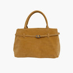 Elena | Brown Suede Handbag – Chic & Sophisticated - in Black | Arvea Bags
