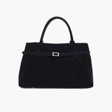 Elena | Brown Suede Handbag – Chic & Sophisticated - in Black | Arvea Bags