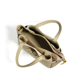 Elena | Elegant Structured Satchel Bag with Buckle Detail - in Caramel | Arvea Bags