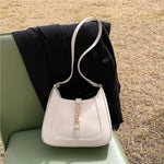 Elena | Luxe Black Leather Shoulder Bag – Classic & Chic - in Beige | Arvea Bags