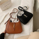Elena | Luxe Black Leather Shoulder Bag – Classic & Chic - in Brown | Arvea Bags