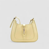 Elena | Luxe Black Leather Shoulder Bag – Classic & Chic - in Yellow | Arvea Bags