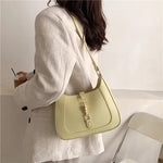 Elena | Luxe Black Leather Shoulder Bag – Classic & Chic - in Yellow | Arvea Bags