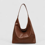 Eliana | Chic Black Leather Shoulder Bag – Modern & Minimalist - in Dark Brown | Arvea Bags