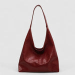 Eliana | Chic Black Leather Shoulder Bag – Modern & Minimalist - in Red | Arvea Bags