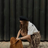 Elise | Luxe Suede Shoulder Bag – Effortless & Chic - in Brown | Arvea Bags
