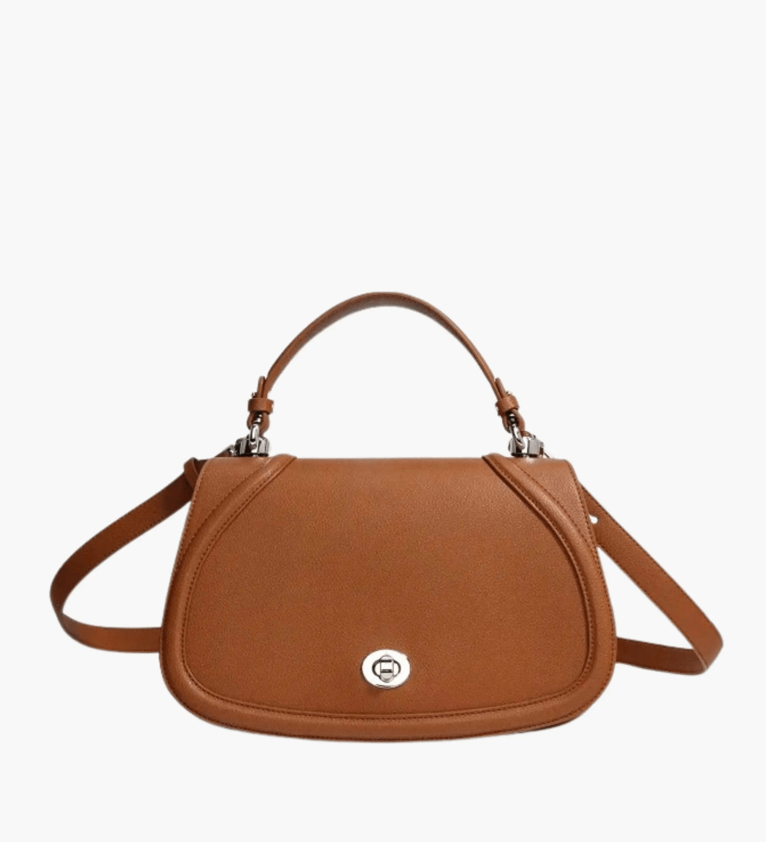 Elise | Tan Leather Saddle Bag – Classic & Sophisticatedred Leather Satchel - in Dark Brown | Arvea Bags
