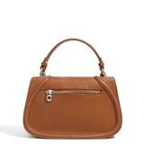 Elise | Tan Leather Saddle Bag – Classic & Sophisticatedred Leather Satchel - in Dark Brown | Arvea Bags