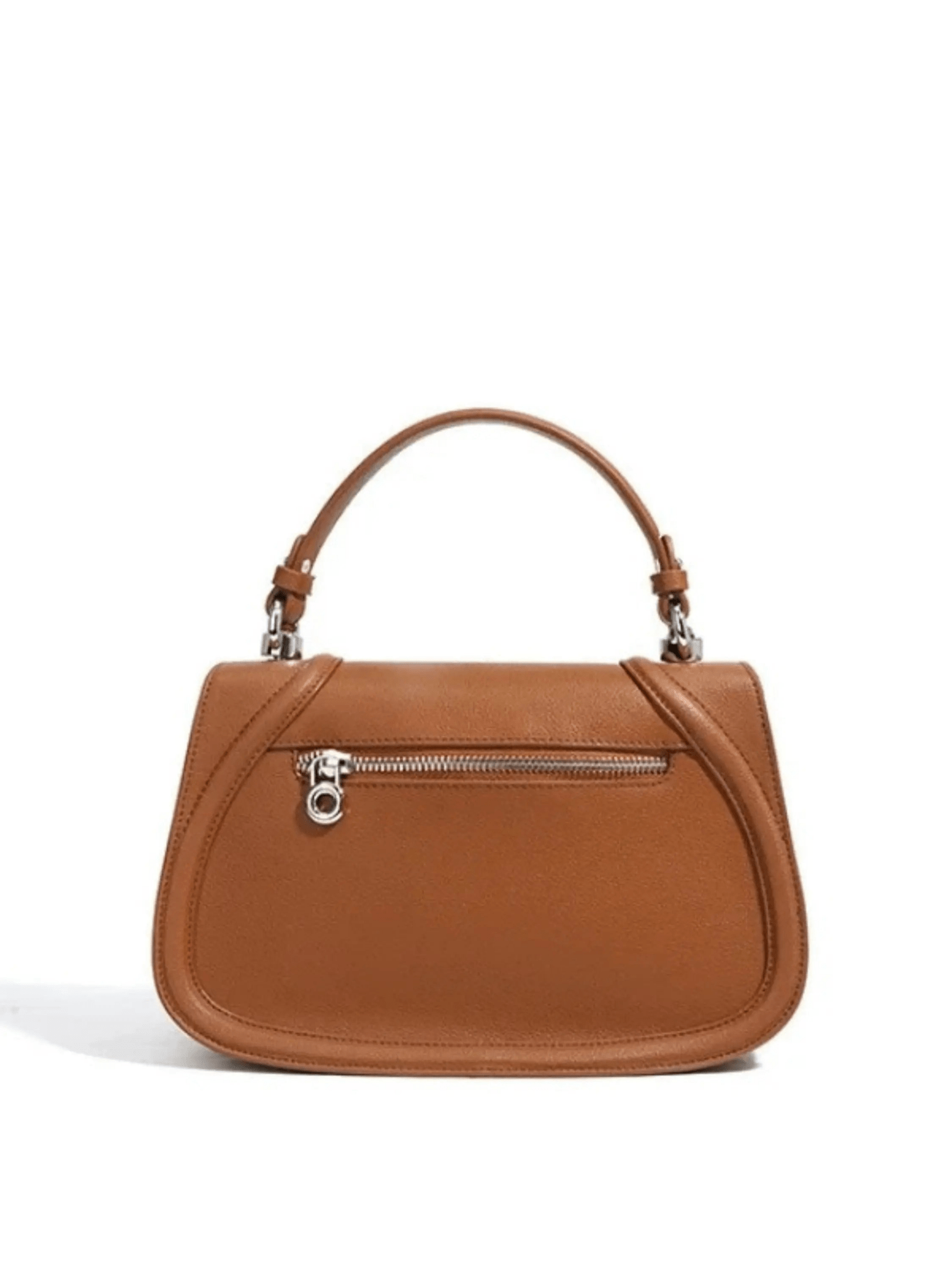 Elise | Tan Leather Saddle Bag – Classic & Sophisticatedred Leather Satchel - in Dark Brown | Arvea Bags