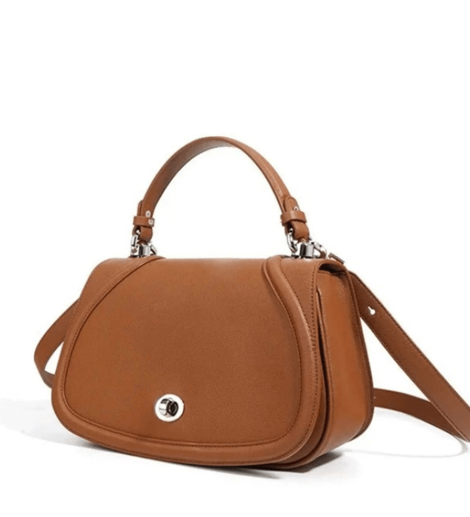 Elise | Tan Leather Saddle Bag – Classic & Sophisticatedred Leather Satchel - in Dark Brown | Arvea Bags