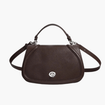 Elise | Tan Leather Saddle Bag – Classic & Sophisticatedred Leather Satchel - in Dark Brown | Arvea Bags