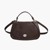 Elise | Tan Leather Saddle Bag – Classic & Sophisticatedred Leather Satchel - in Dark Brown | Arvea Bags