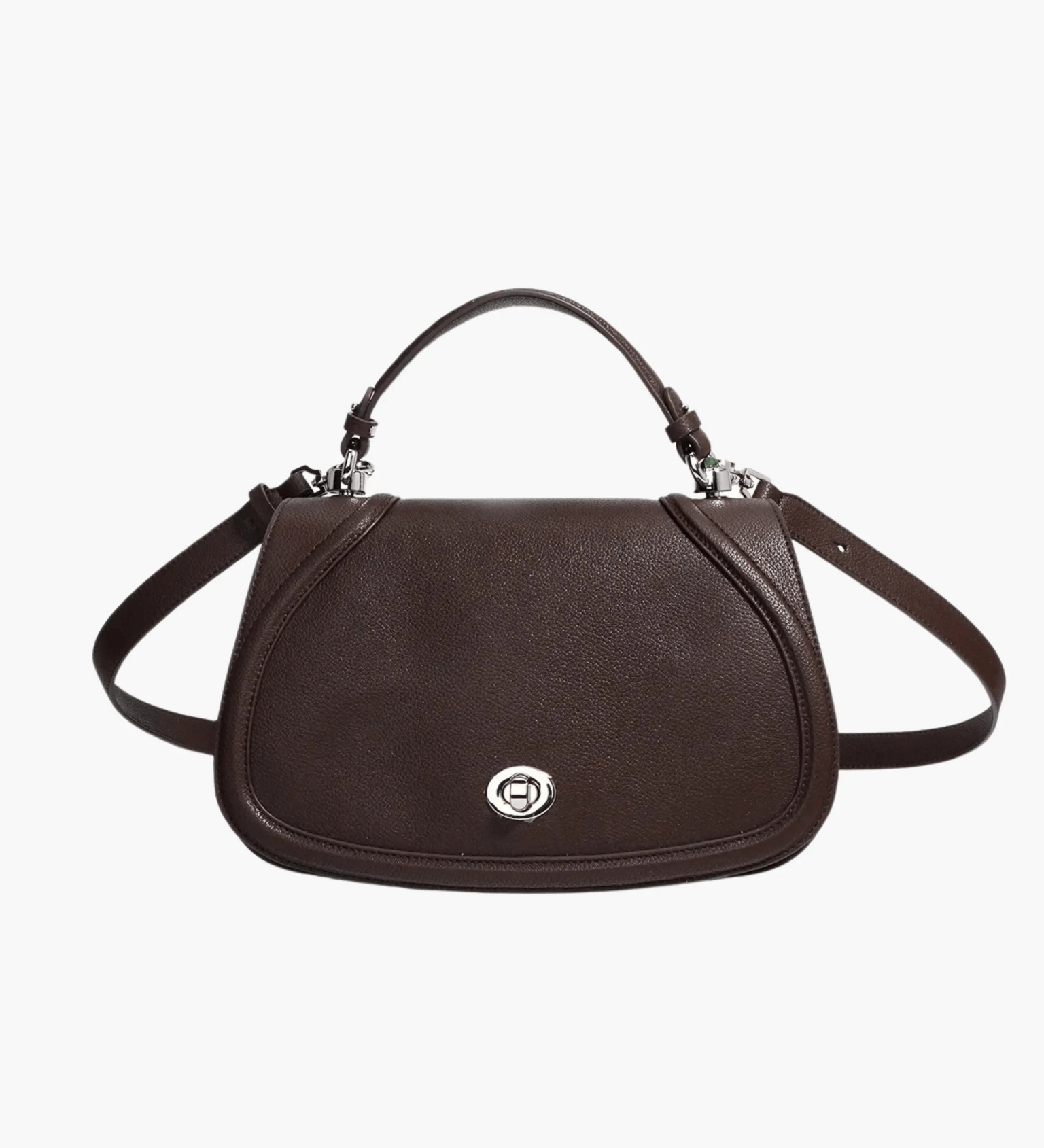 Elise | Tan Leather Saddle Bag – Classic & Sophisticatedred Leather Satchel - in Dark Brown | Arvea Bags