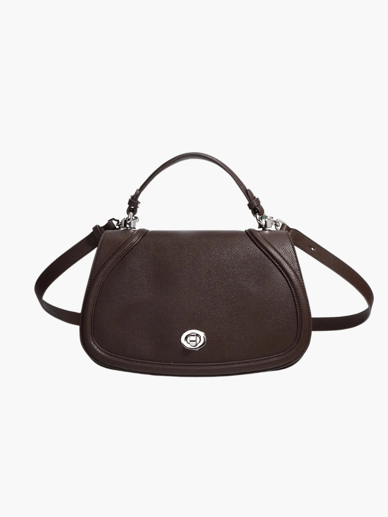 Elise | Tan Leather Saddle Bag – Classic & Sophisticatedred Leather Satchel - in Dark Brown | Arvea Bags
