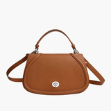 Elise | Tan Leather Saddle Bag – Classic & Sophisticatedred Leather Satchel - in Light Brown | Arvea Bags