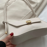 Elise | White Minimalist Shoulder Bag – Chic & Elegant - in Beige | Arvea Bags