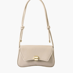 Elise | White Minimalist Shoulder Bag – Chic & Elegant - in Beige | Arvea Bags