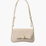 Elise | White Minimalist Shoulder Bag – Chic & Elegant - in Beige | Arvea Bags