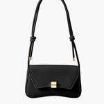 Elise | White Minimalist Shoulder Bag – Chic & Elegant - in Black | Arvea Bags