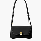 Elise | White Minimalist Shoulder Bag – Chic & Elegant - in Black | Arvea Bags