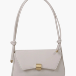 Elise | White Minimalist Shoulder Bag – Chic & Elegant - in Black | Arvea Bags