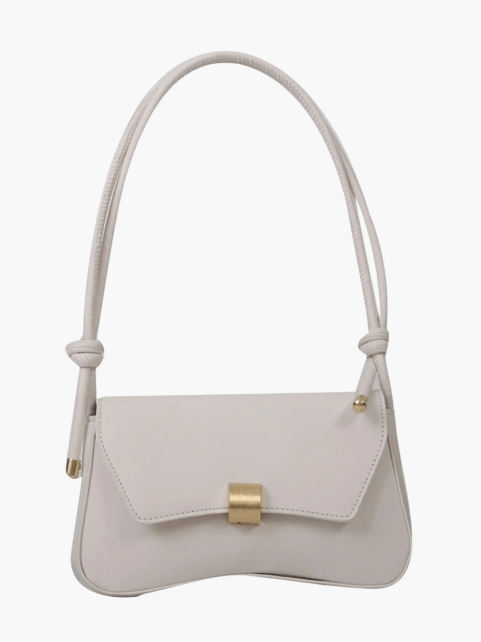 Elise | White Minimalist Shoulder Bag – Chic & Elegant - in Black | Arvea Bags