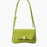 Elise | White Minimalist Shoulder Bag – Chic & Elegant - in Green | Arvea Bags