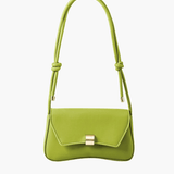 Elise | White Minimalist Shoulder Bag – Chic & Elegant - in Green | Arvea Bags