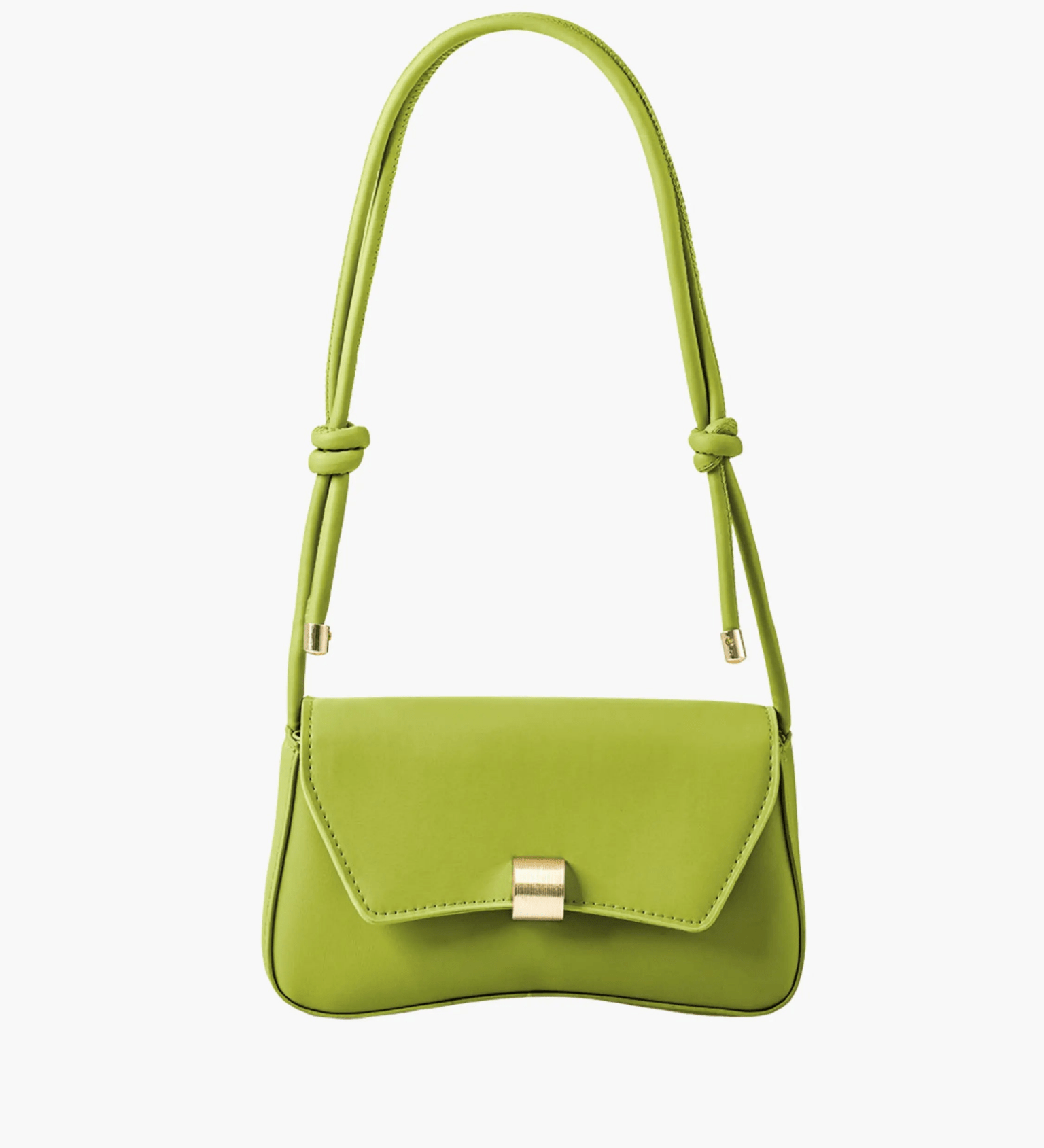 Elise | White Minimalist Shoulder Bag – Chic & Elegant - in Green | Arvea Bags
