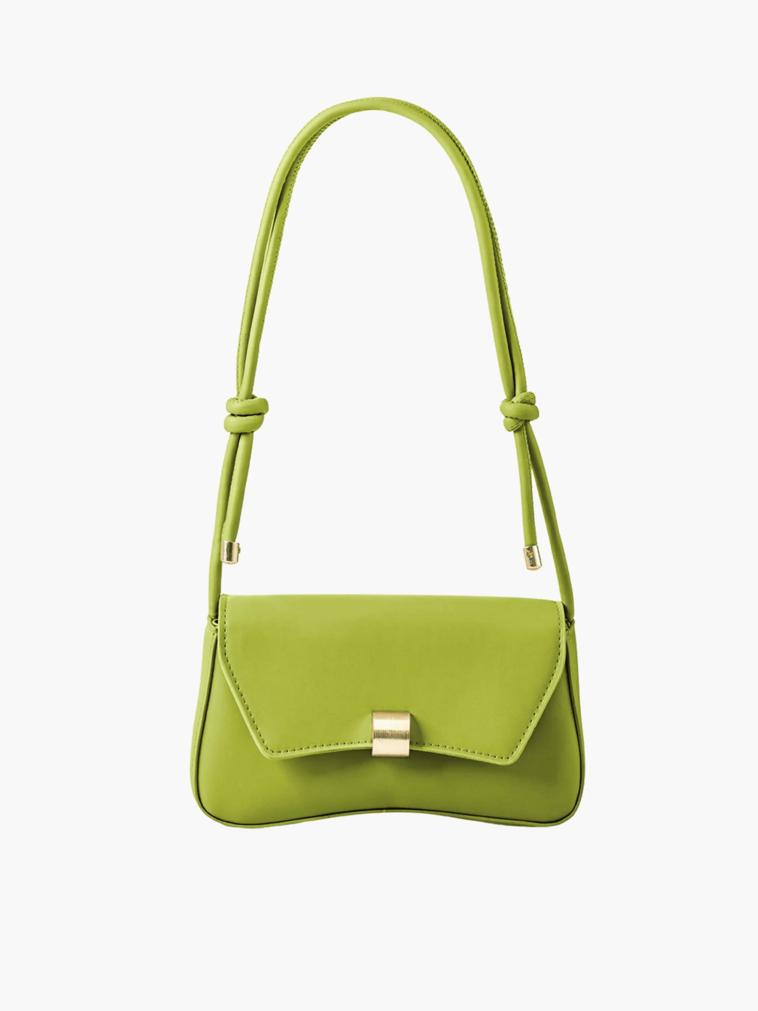 Elise | White Minimalist Shoulder Bag – Chic & Elegant - in Green | Arvea Bags