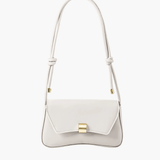 Elise | White Minimalist Shoulder Bag – Chic & Elegant - in Light Beige | Arvea Bags