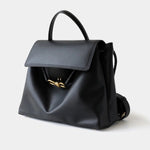 Ella Structured Flap Handbag - Elegant Top Handle with Knot Detail - in Light Pink | Arvea Bags