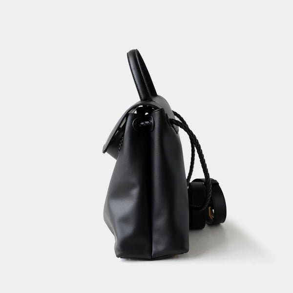 Ella Structured Flap Handbag - Elegant Top Handle with Knot Detail - in Light Pink | Arvea Bags