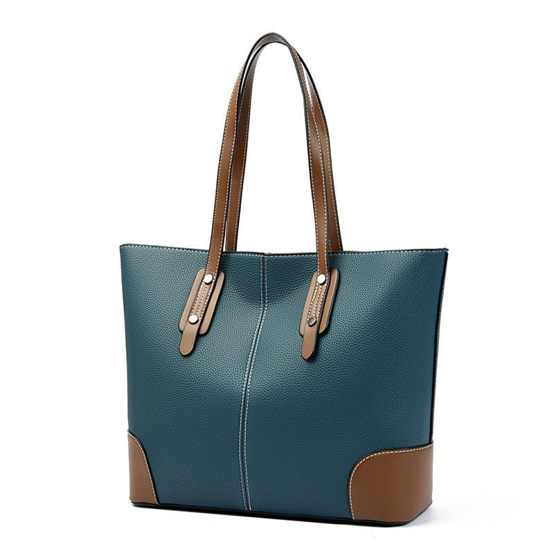 Elma | Classic Two - Tone Tote Bag – Everyday Elegance - in Blue | Arvea Bags