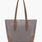 Elma | Classic Two - Tone Tote Bag – Everyday Elegance - in Grey | Arvea Bags