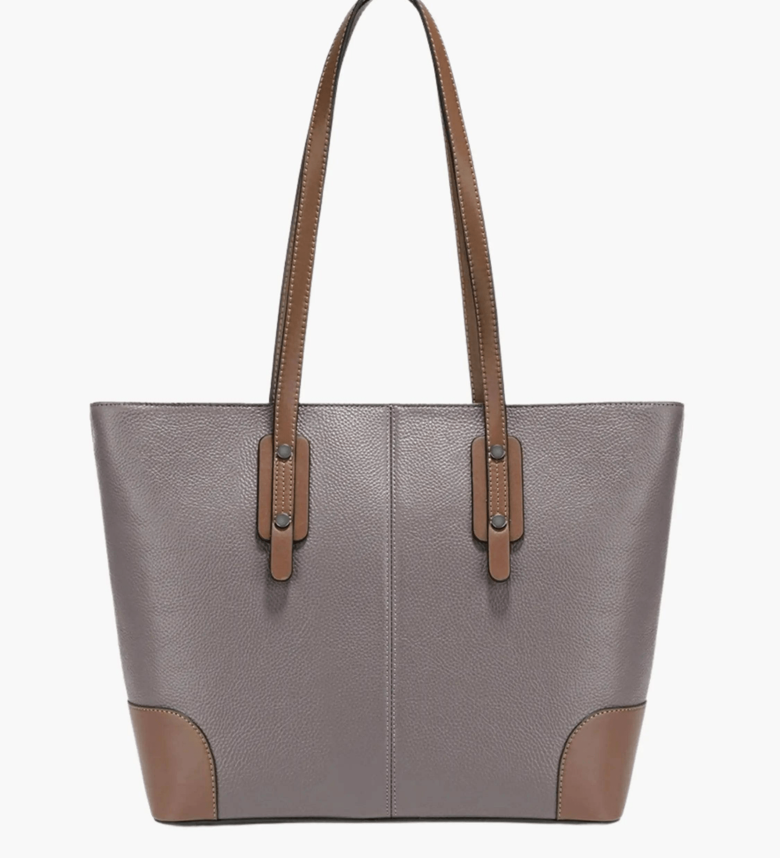 Elma | Classic Two - Tone Tote Bag – Everyday Elegance - in Grey | Arvea Bags