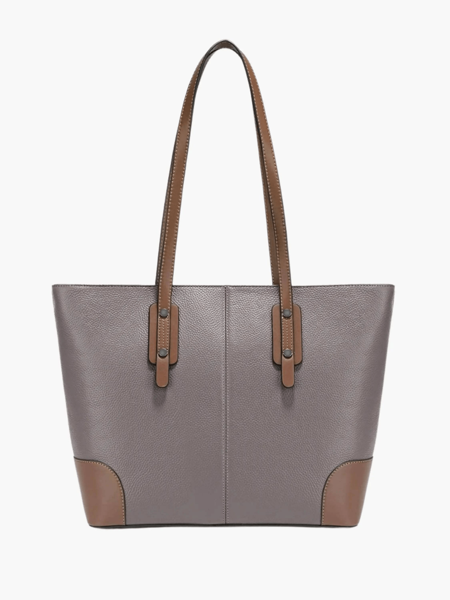 Elma | Classic Two - Tone Tote Bag – Everyday Elegance - in Grey | Arvea Bags