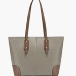 Elma | Classic Two - Tone Tote Bag – Everyday Elegance - in Grey | Arvea Bags